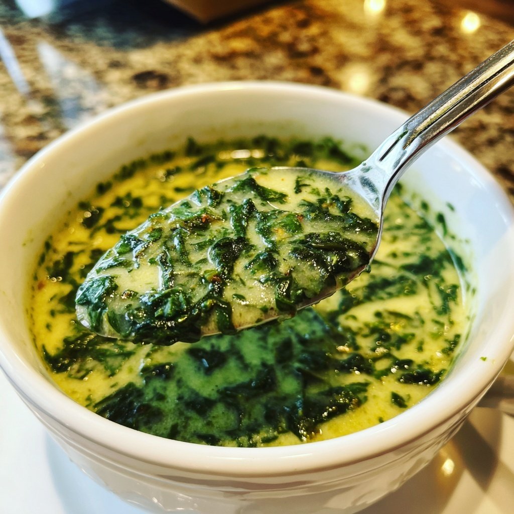Creamy Lemon Spinach Soup