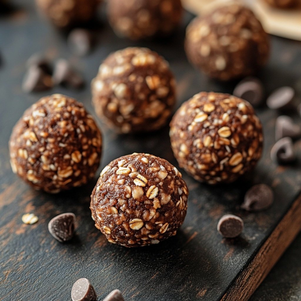 No-bake chocolate protein balls