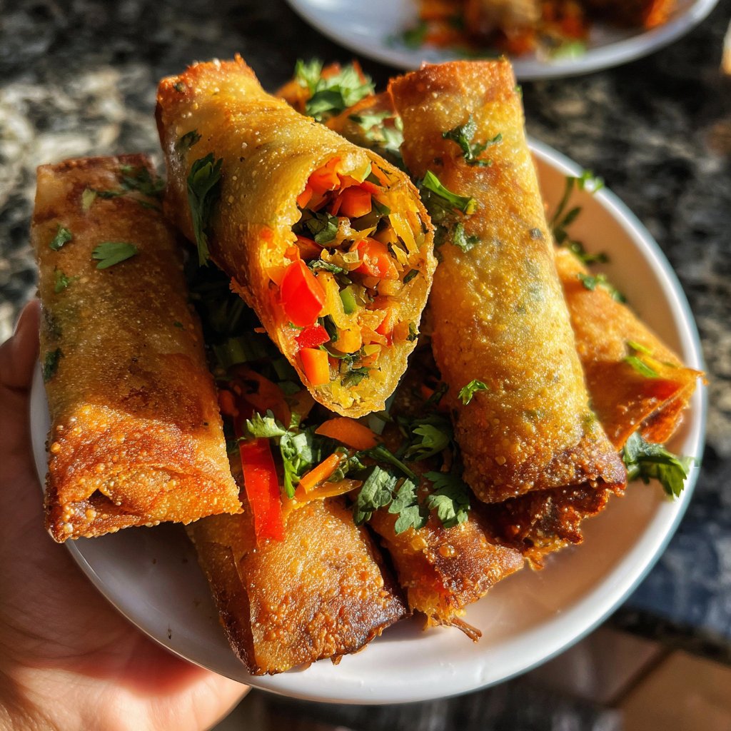 Super Bowl Veggie Spring Rolls