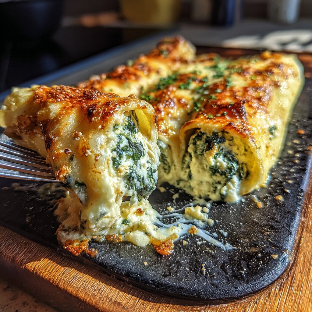 Valentine Dinner Spinach Ricotta Cannelloni