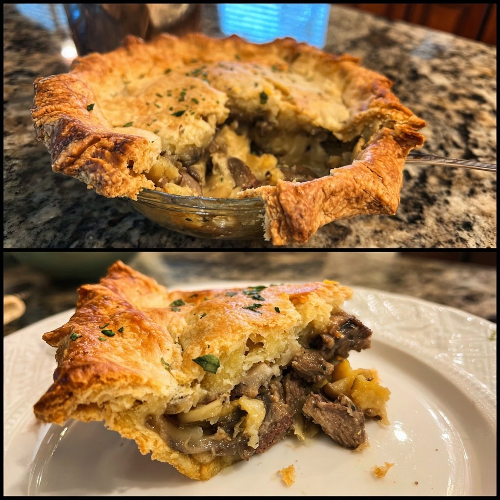 Comfort Food Beef and Mushroom Pot Pie