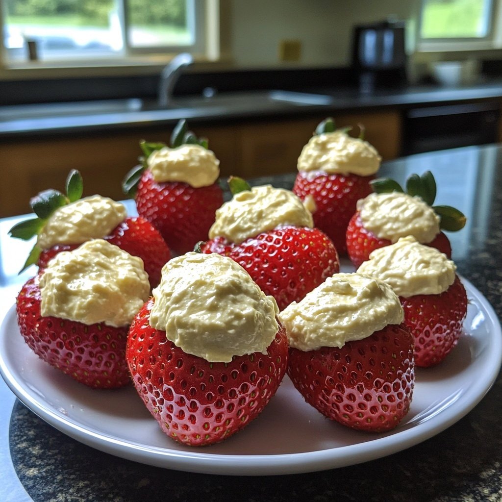 Cheesecake Stuffed Strawberries