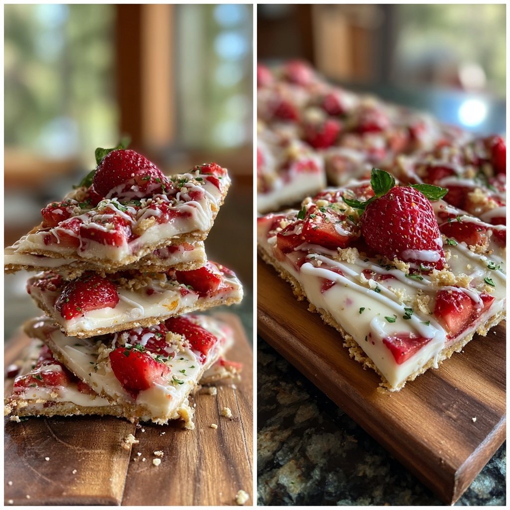 Strawberry Yogurt Frozen Bark