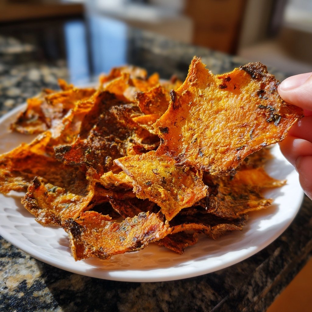 Crispy Eggplant Garlic Chips