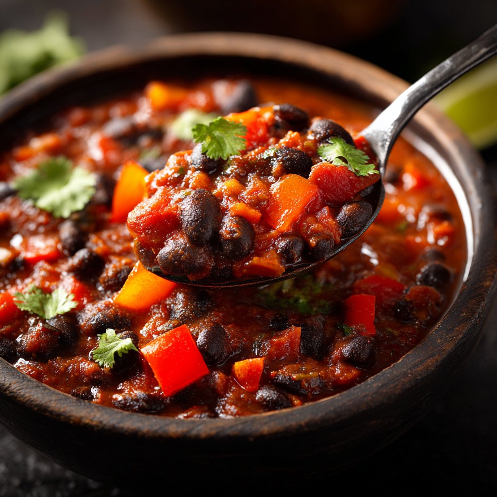 Healthy Crockpot Black Bean Chili
