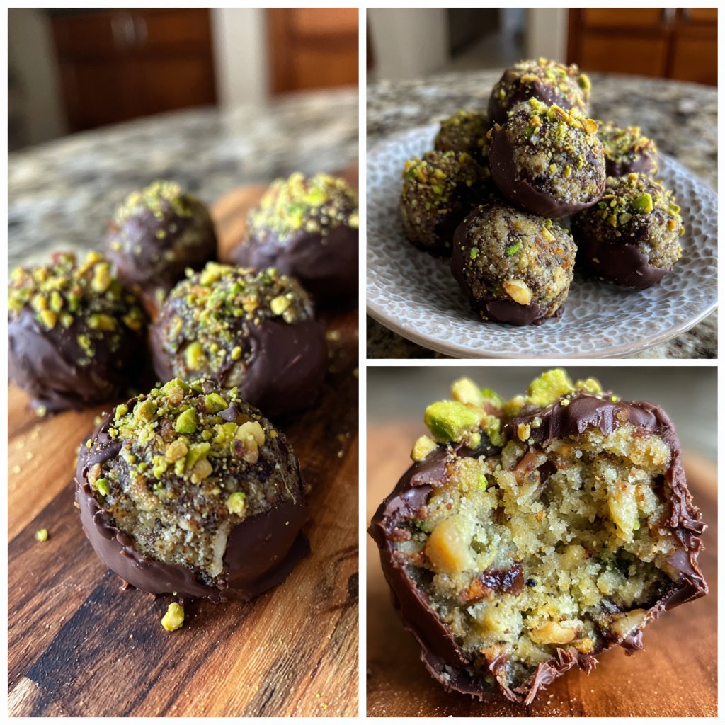 Chocolate Pistachio Almond Bites