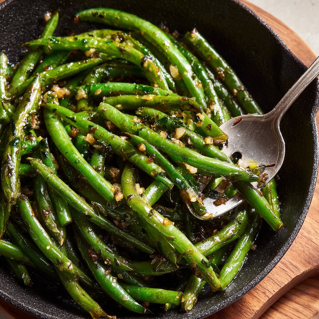 Garlic Butter Green Bean Skillet