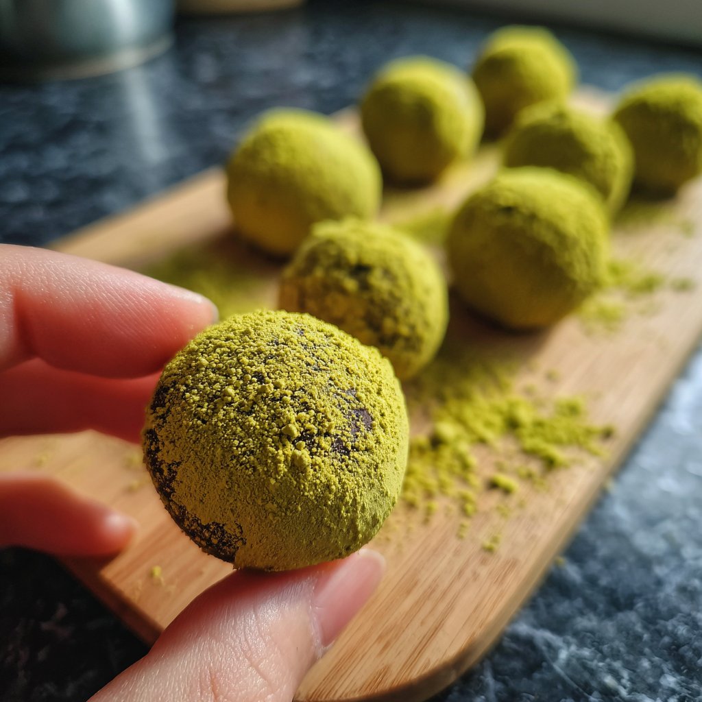 White Chocolate Matcha Truffles