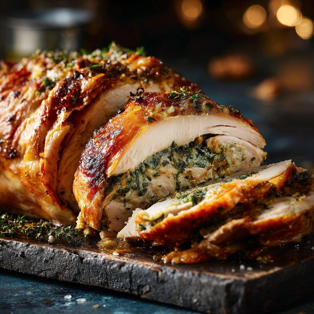 Seasonal & Festive Thanksgiving Herb Stuffed Turkey