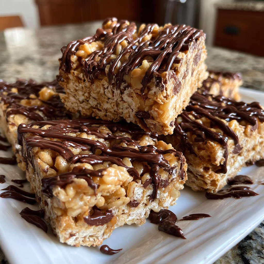 Chocolate Peanut Butter Rice Crispy Treats