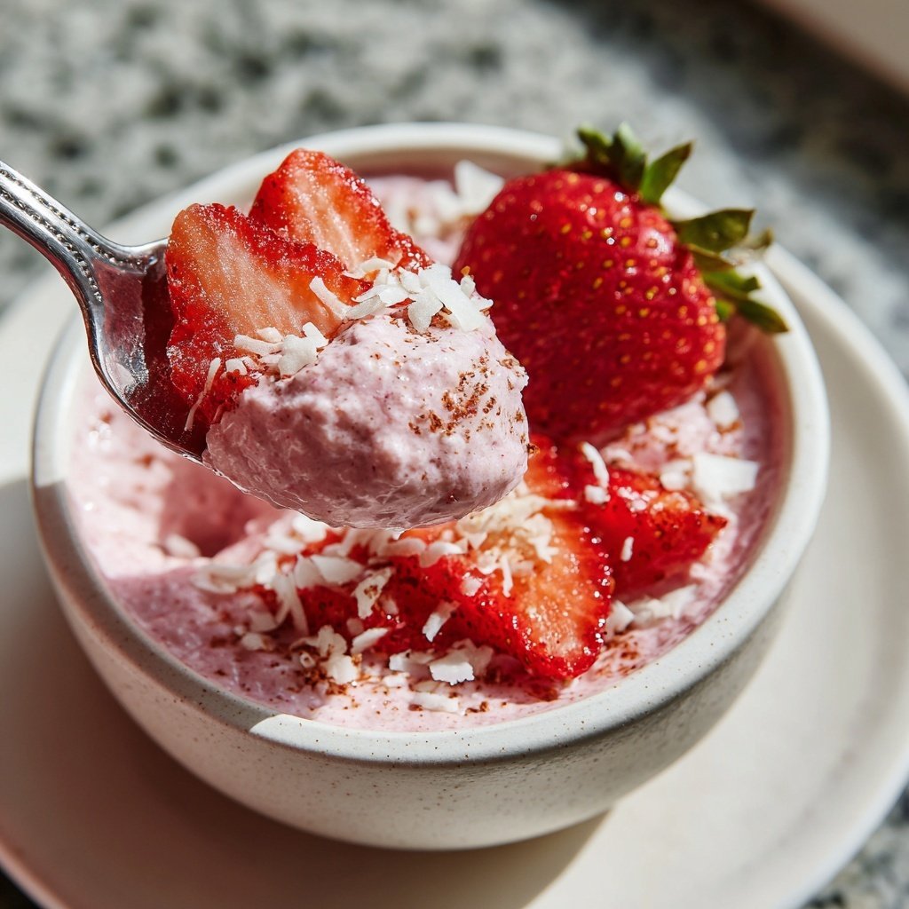 Strawberry Coconut Chia Pudding
