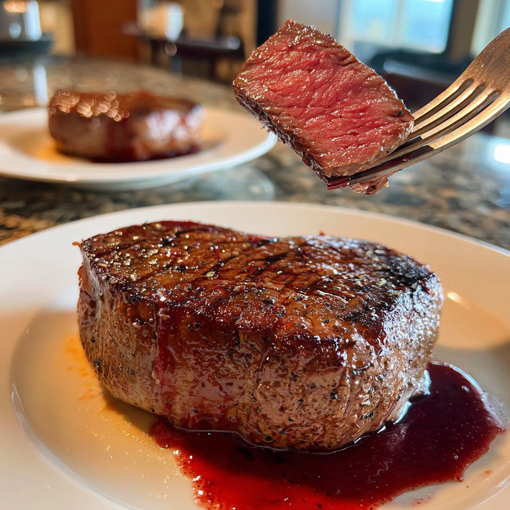 Romantic Filet Mignon with Red Wine Sauce
