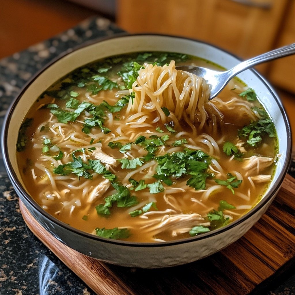 Easy Slow Cooker Chicken Pho-Style Soup