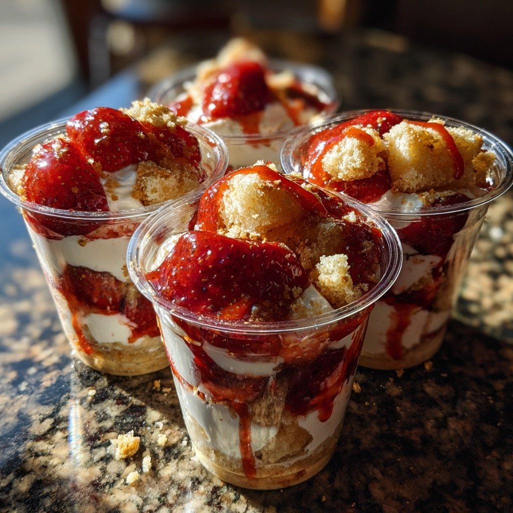 Strawberry Shortcake Yogurt Cups