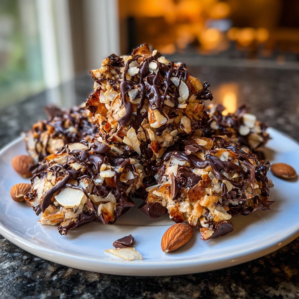 Chocolate Almond Coconut Clusters