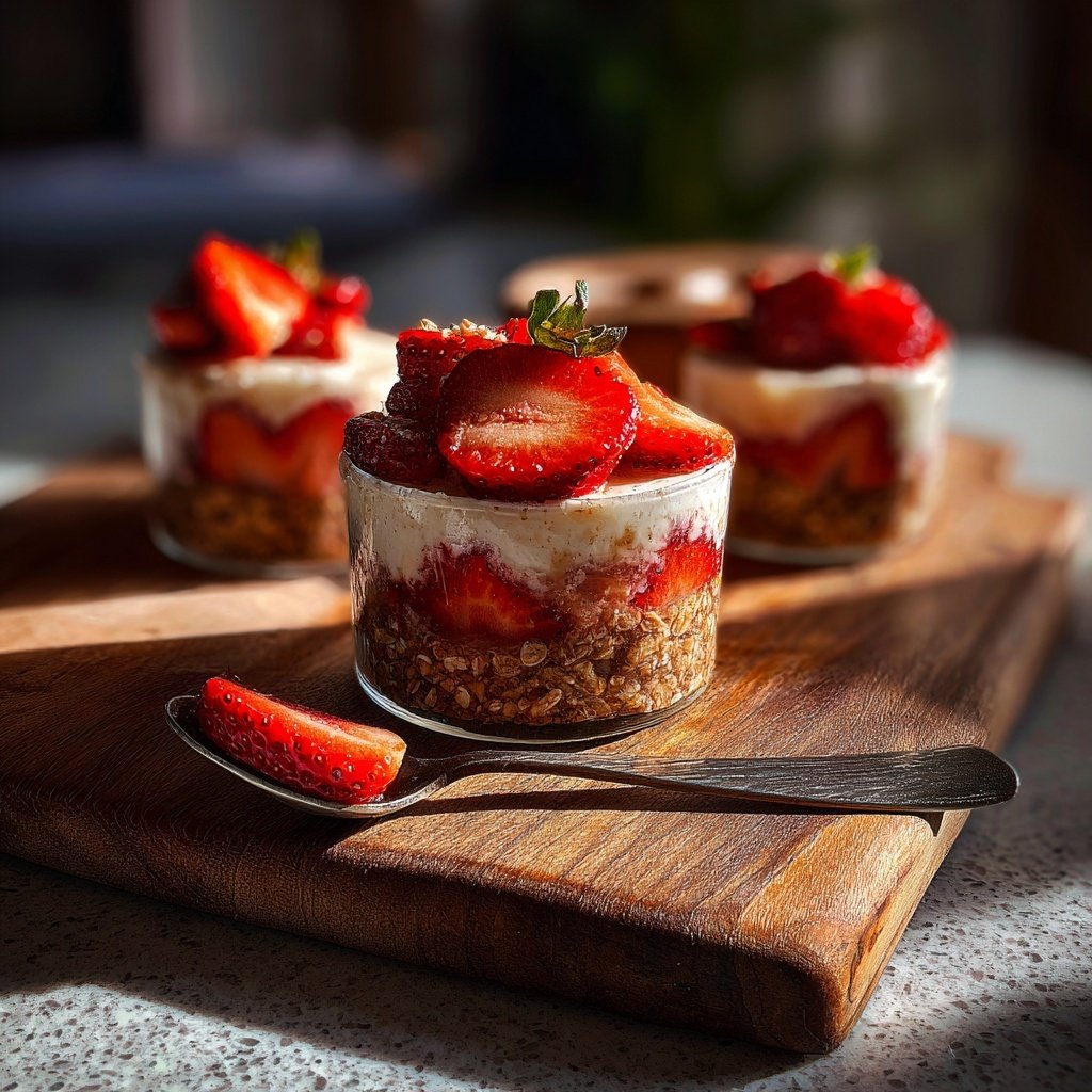 Strawberry Vanilla Chia Oat Cups