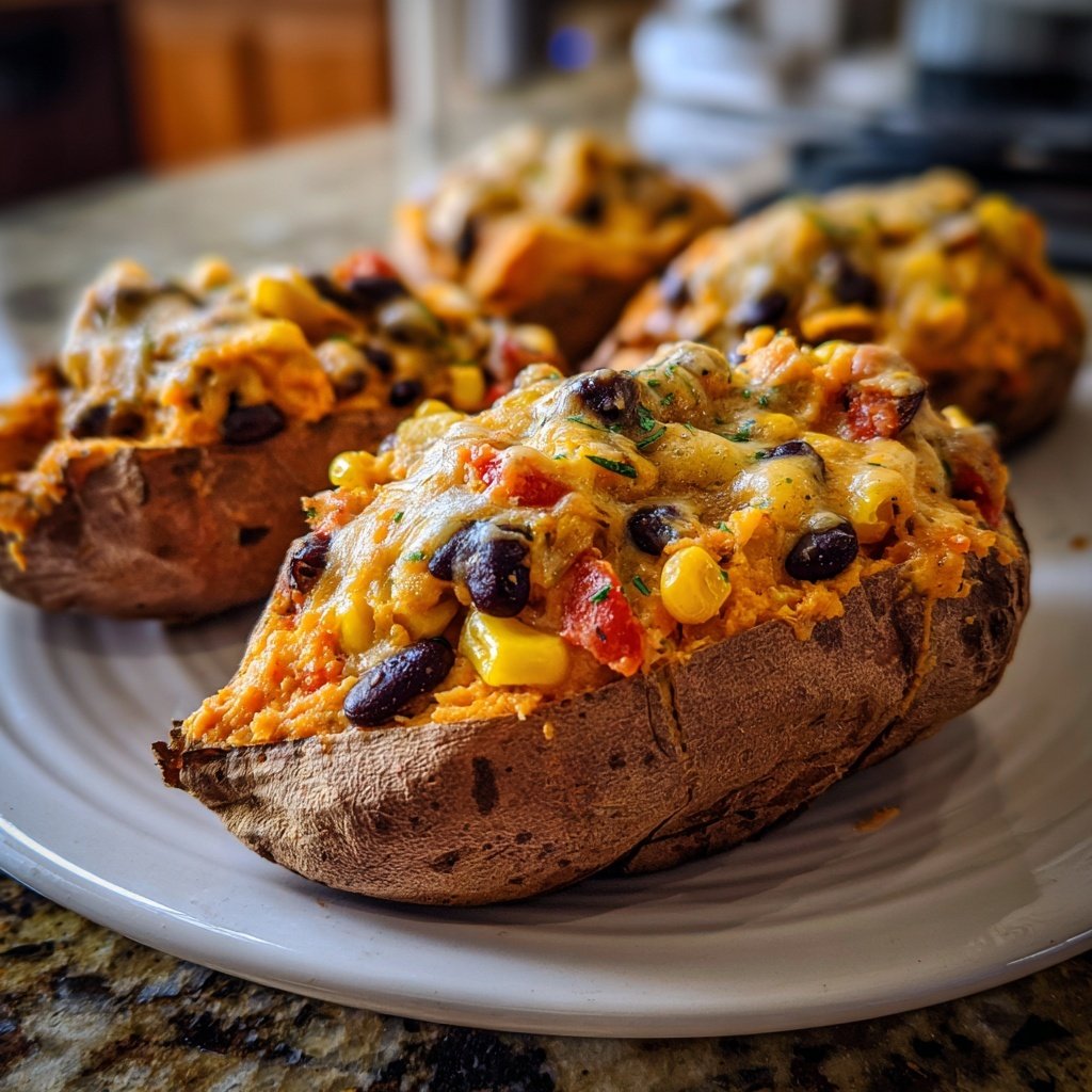 Valentine Dinner Stuffed Sweet Potatoes