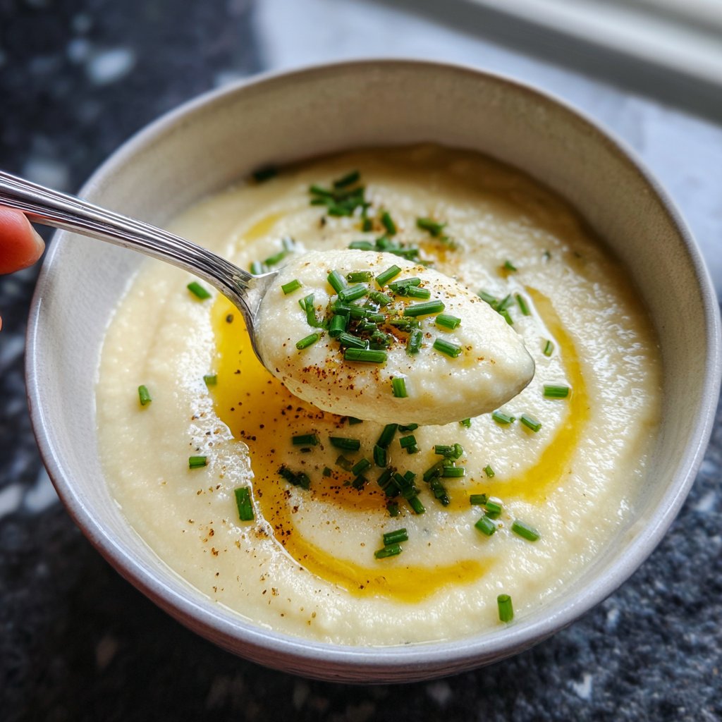 Creamy Cauliflower Soup Bowl