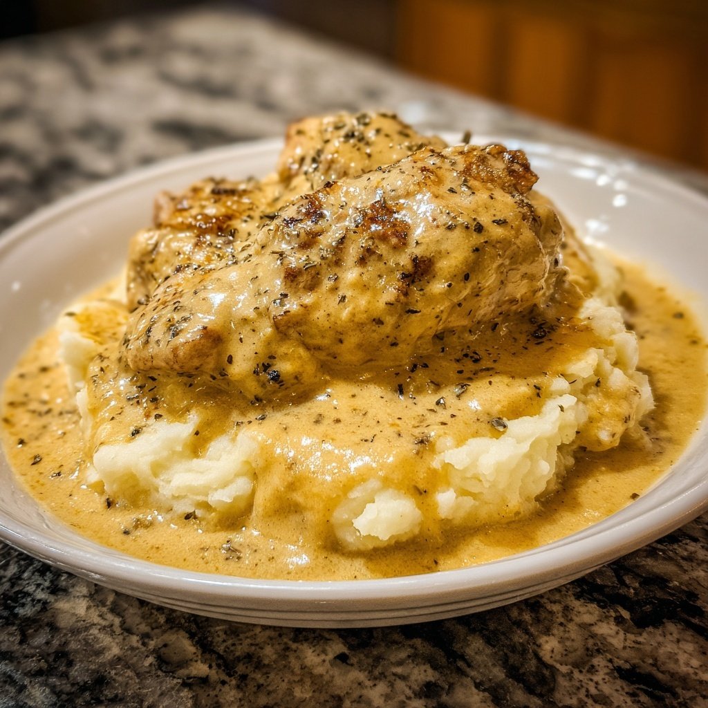 Comfort Food Creamy Chicken and Mashed Potatoes
