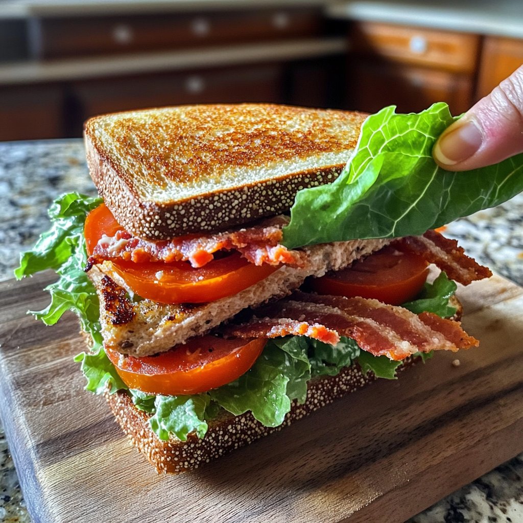 Healthy BLT Sandwich Lunch
