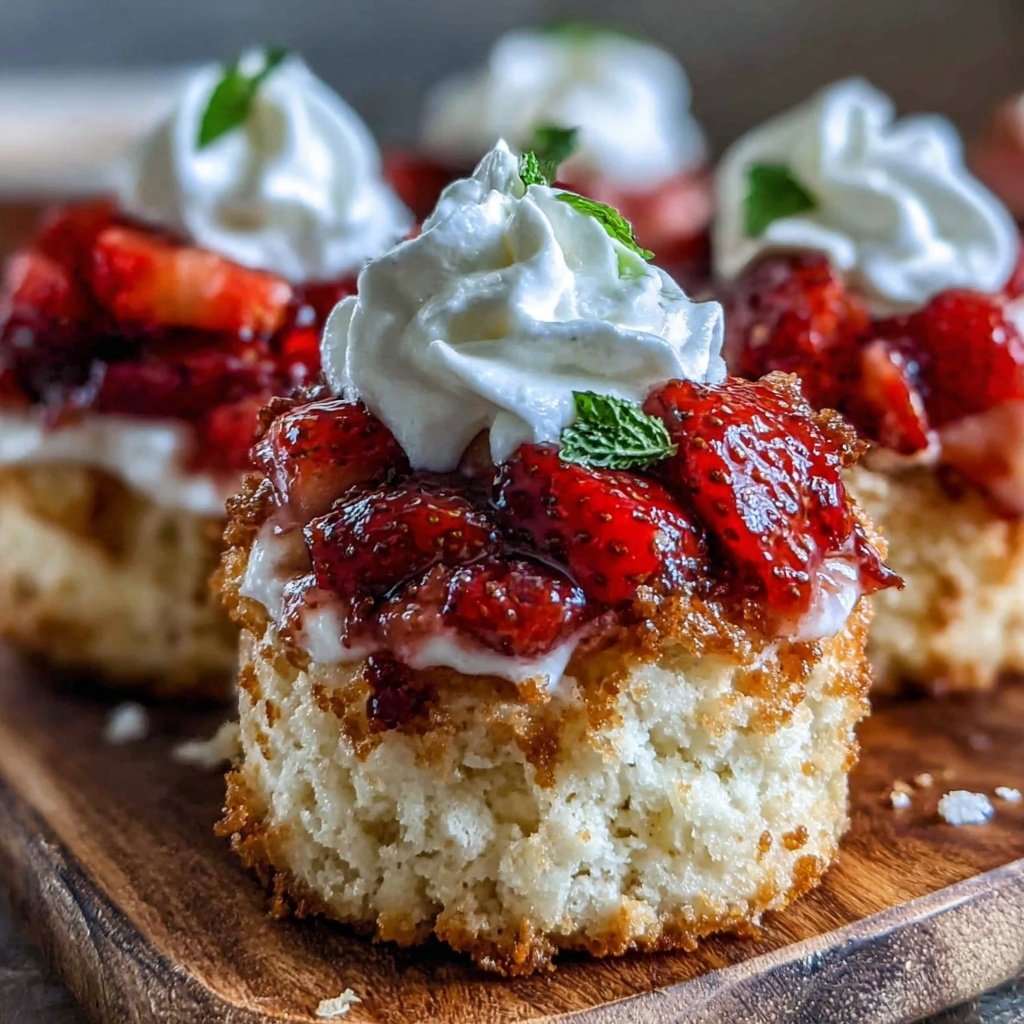 Strawberry Shortcake Biscuit Cups
